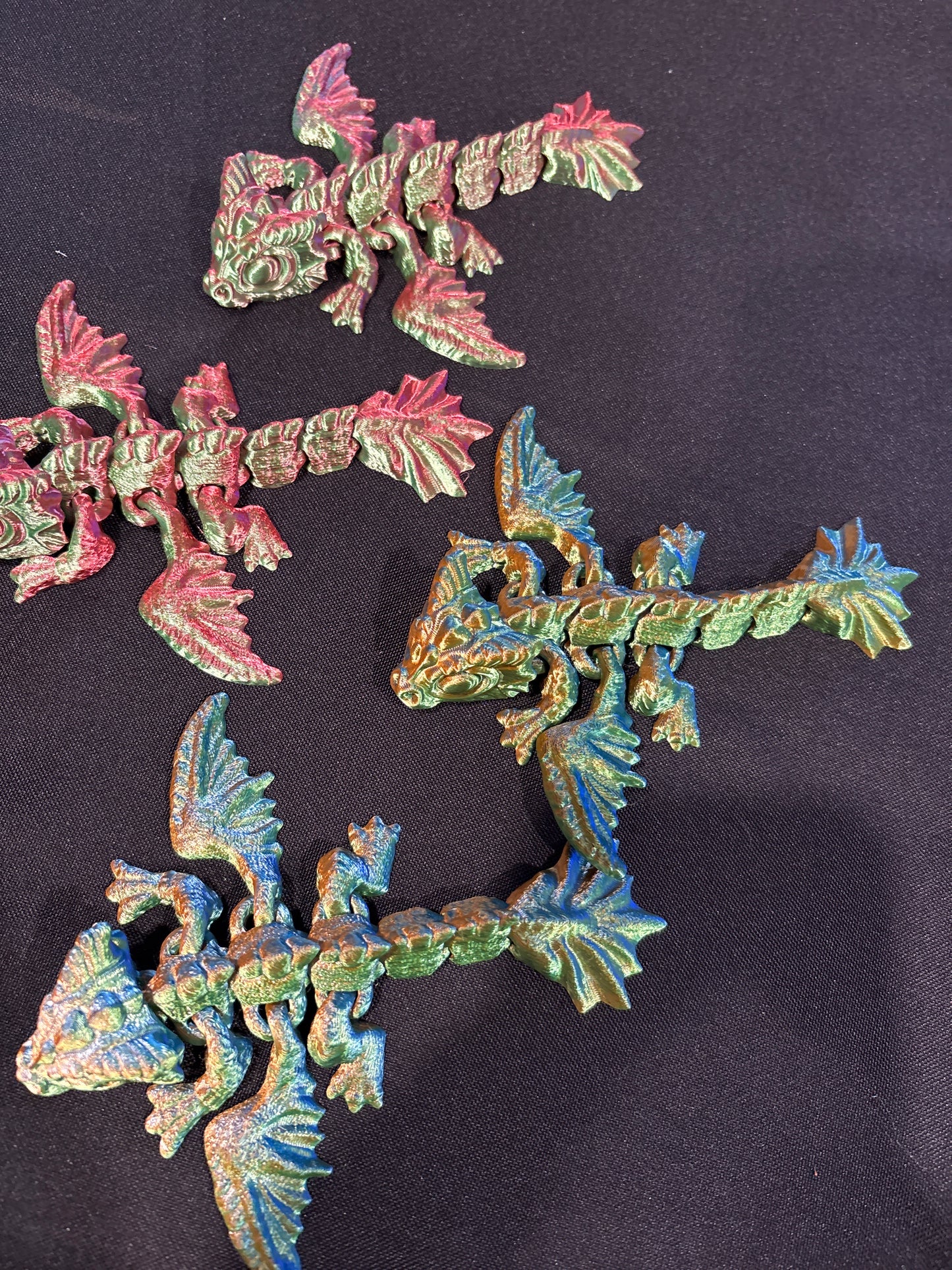 Two pack of baby articulated dragons